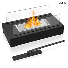 Ορθογώνιο τζάκι βιοαιθανόλης για διακόσμηση με γυάλινα πάνελ – DD540